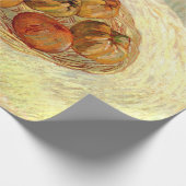 ビンセント・ヴァン・ゴッホによるピサロへのリンゴのバスケット ラッピングペーパー (角)