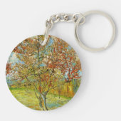 ビンセント・ヴァン・ゴッホによるピンクの桃の木 キーホルダー (裏面)