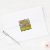 ビンセント・ヴァン・ゴッホによるピンクの桃の木 スクエアシール (封筒)