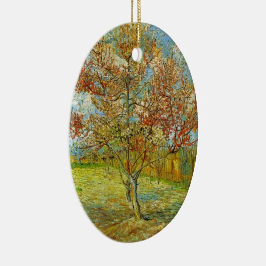 ビンセント・ヴァン・ゴッホによるピンクの桃の木 セラミックオーナメント (右)