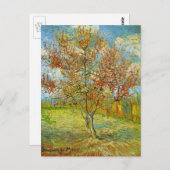 ビンセント・ヴァン・ゴッホによるピンクの桃の木 ポストカード (正面/裏面)