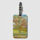 ビンセント・ヴァン・ゴッホによるピンクの桃の木 ラゲッジタグ (正面縦)