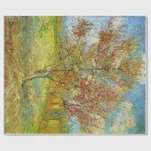 ビンセント・ヴァン・ゴッホによるピンクの桃の木 ラッピングペーパー (フラット)