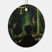 ビンセント・ヴァン・ゴッホによるポテトイーターズ勉強 セラミックオーナメント (左)