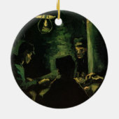 ビンセント・ヴァン・ゴッホによるポテトイーターズ勉強 セラミックオーナメント (裏面)