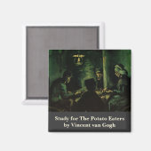 ビンセント・ヴァン・ゴッホによるポテトイーターズ勉強 マグネット (正面/裏面)