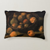 ビンセント・ヴァン・ゴッホによるリンゴのバスケット アクセントクッション (裏面)