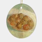 ビンセント・ヴァン・ゴッホによるリンゴのバスケット セラミックオーナメント (左)