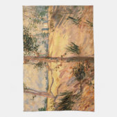 ビンセント・ヴァン・ゴッホによる晴れの日のフィールドの木 キッチンタオル (縦)