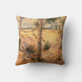 ビンセント・ヴァン・ゴッホによる晴れの日のフィールドの木 クッション (裏面)