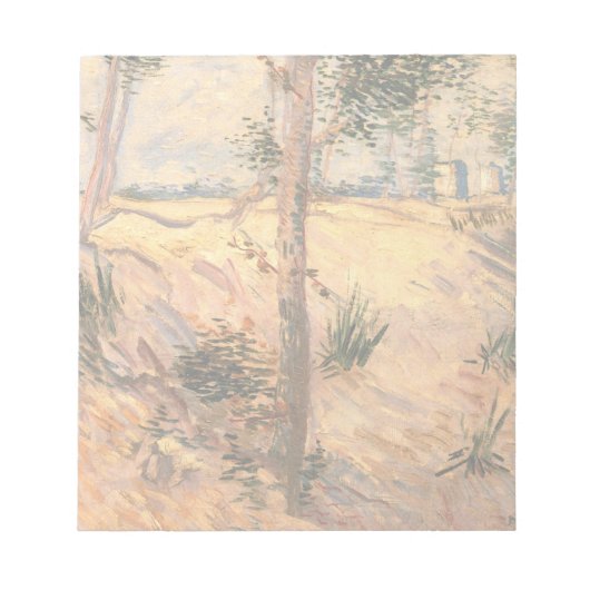 ビンセント・ヴァン・ゴッホによる晴れの日のフィールドの木 ノートパッド (正面)