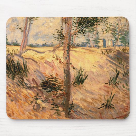 ビンセント・ヴァン・ゴッホによる晴れの日のフィールドの木 マウスパッド (正面)