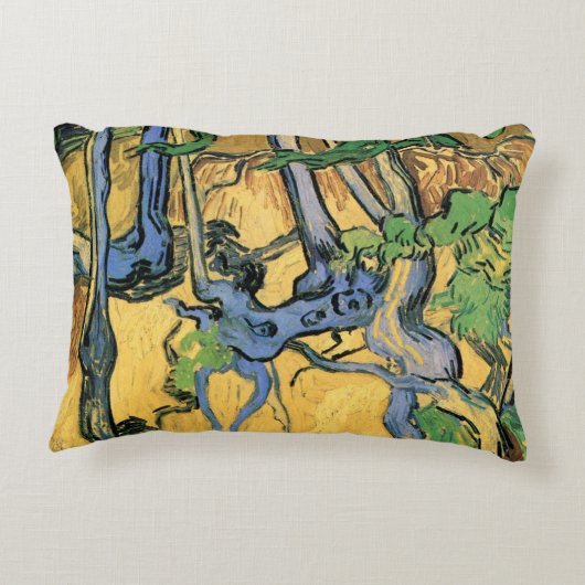 ビンセント・ヴァン・ゴッホによる木の根と幹 アクセントクッション (裏面)