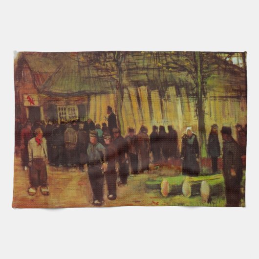 ビンセント・ヴァン・ゴッホによる木材の販売 キッチンタオル (横)