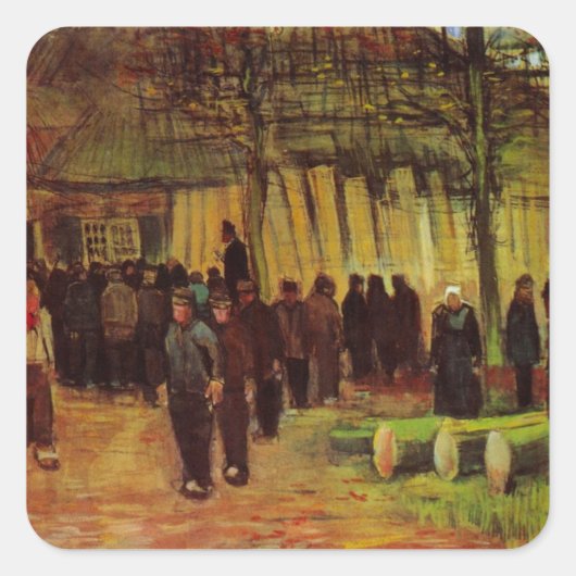 ビンセント・ヴァン・ゴッホによる木材の販売 スクエアシール (正面)