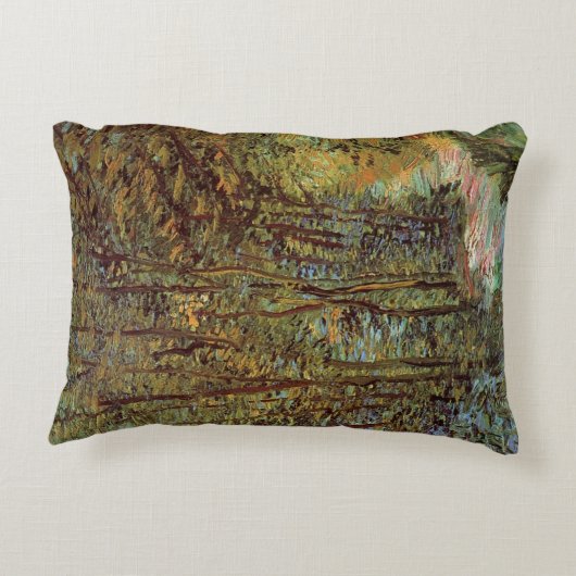 ビンセント・ヴァン・ゴッホによる森の小道 アクセントクッション (裏面)