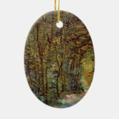 ビンセント・ヴァン・ゴッホによる森の小道 セラミックオーナメント (裏面)