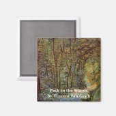 ビンセント・ヴァン・ゴッホによる森の小道 マグネット (正面/裏面)