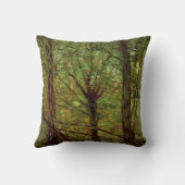 ビンセント・ヴァン・ゴッホによる樹木と低成長 クッション (裏面)