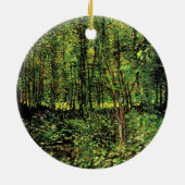 ビンセント・ヴァン・ゴッホによる樹木と低成長 セラミックオーナメント (裏面)