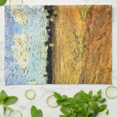 ビンセント・ヴァン・ゴッホによる耕された畑(溝) キッチンタオル (折り畳み)