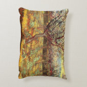 ビンセント・ヴァン・ゴッホによる花のアプリコットの木 アクセントクッション (裏面(縦))