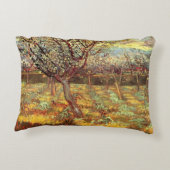 ビンセント・ヴァン・ゴッホによる花のアプリコットの木 アクセントクッション (裏面)