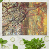 ビンセント・ヴァン・ゴッホによる花のアプリコットの木 キッチンタオル (折り畳み)