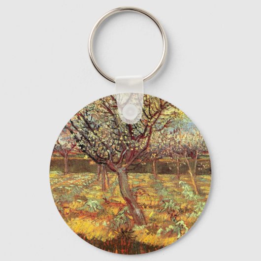 ビンセント・ヴァン・ゴッホによる花のアプリコットの木 キーホルダー (正面)