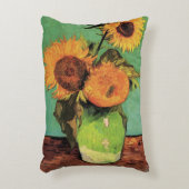 ビンセント・ヴァン・ゴッホによる花瓶の三つのひまわり アクセントクッション (正面(垂直))