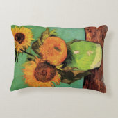 ビンセント・ヴァン・ゴッホによる花瓶の三つのひまわり アクセントクッション (裏面)