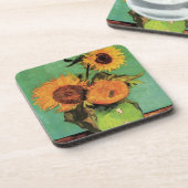 ビンセント・ヴァン・ゴッホによる花瓶の三つのひまわり コースター (左側)