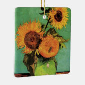 ビンセント・ヴァン・ゴッホによる花瓶の三つのひまわり セラミックオーナメント (右)
