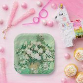 ビンセント・ヴァン・ゴッホによる花瓶の優雅なバラ ペーパープレート (パーティー)