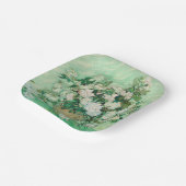 ビンセント・ヴァン・ゴッホによる花瓶の優雅なバラ ペーパープレート (傾斜あり)