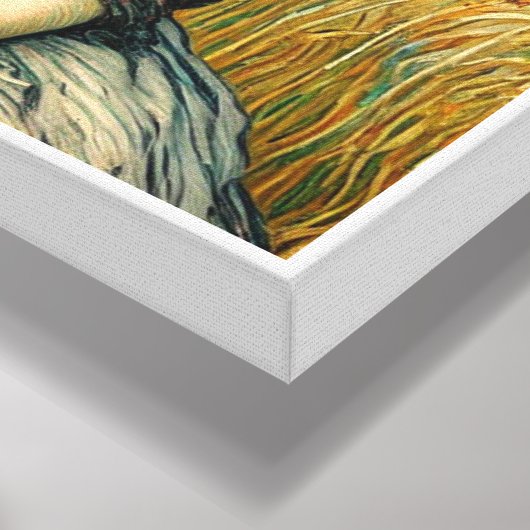 ビンセント・ヴァン・ゴッホによる農民の女性のポートレート キャンバスプリント (コーナー (底面))