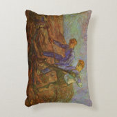 ビンセント・ヴァン・ゴッホによる農民二名 アクセントクッション (正面(垂直))