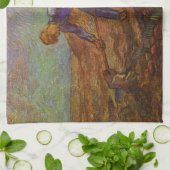 ビンセント・ヴァン・ゴッホによる農民二名 キッチンタオル (折り畳み)