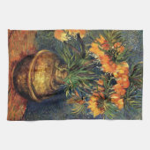 ビンセント・ヴァン・ゴッホによる銅花瓶の中の油蔵 キッチンタオル (横)
