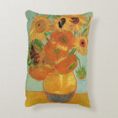 ビンセント・ヴァン・ゴッホによる12のヒマワリの花瓶 アクセントクッション (裏面(縦))