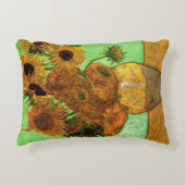 ビンセント・ヴァン・ゴッホによる12のヒマワリの花瓶 アクセントクッション (正面)