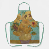 ビンセント・ヴァン・ゴッホによる12のヒマワリの花瓶 エプロン (正面)