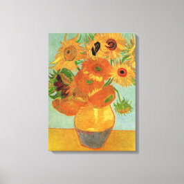 ビンセント・ヴァン・ゴッホによる12のヒマワリの花瓶 キャンバスプリント