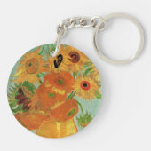 ビンセント・ヴァン・ゴッホによる12のヒマワリの花瓶 キーホルダー (裏面)