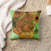 ビンセント・ヴァン・ゴッホによる12のヒマワリの花瓶 クッション (ブランケット)