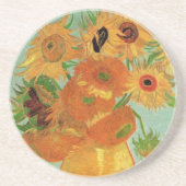 ビンセント・ヴァン・ゴッホによる12のヒマワリの花瓶 コースター (正面)