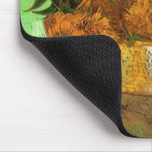 ビンセント・ヴァン・ゴッホによる12のヒマワリの花瓶 マウスパッド (コーナー)