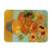 ビンセント・ヴァン・ゴッホによる12のヒマワリの花瓶 マグネット (横)