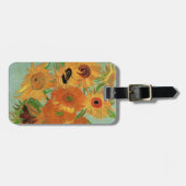 ビンセント・ヴァン・ゴッホによる12のヒマワリの花瓶 ラゲッジタグ (正面横)
