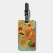 ビンセント・ヴァン・ゴッホによる12のヒマワリの花瓶 ラゲッジタグ (正面縦)